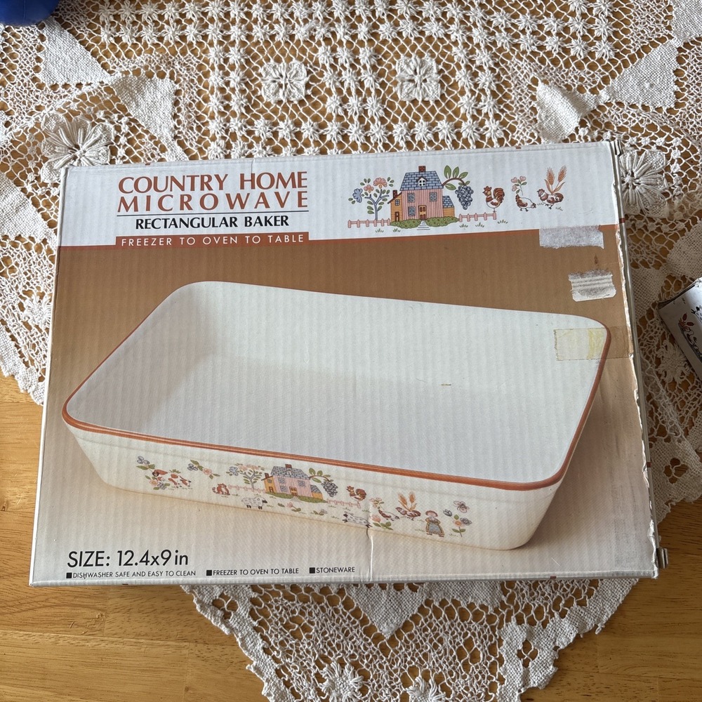 Vintage Jamestown COUNTRY HOME Rectangular Baker Casserole Dish